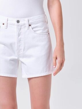 Agolde Parker Long Short | Marshmallow | Denim Jean Shorts